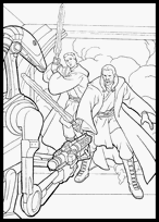 coloriage le combat des jedi